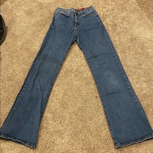 NYDJ. Blue, flare jeans.